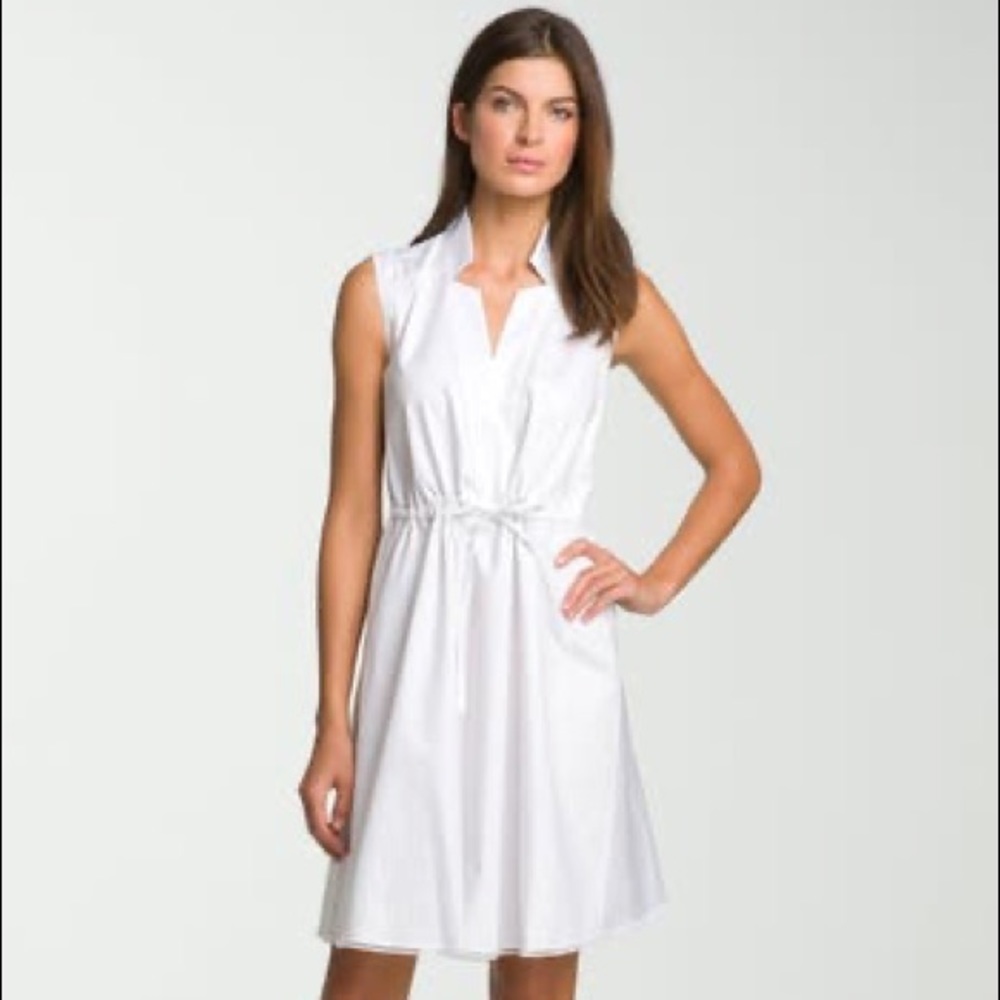 Magasconi Drawstring Cotton Poplin Dress